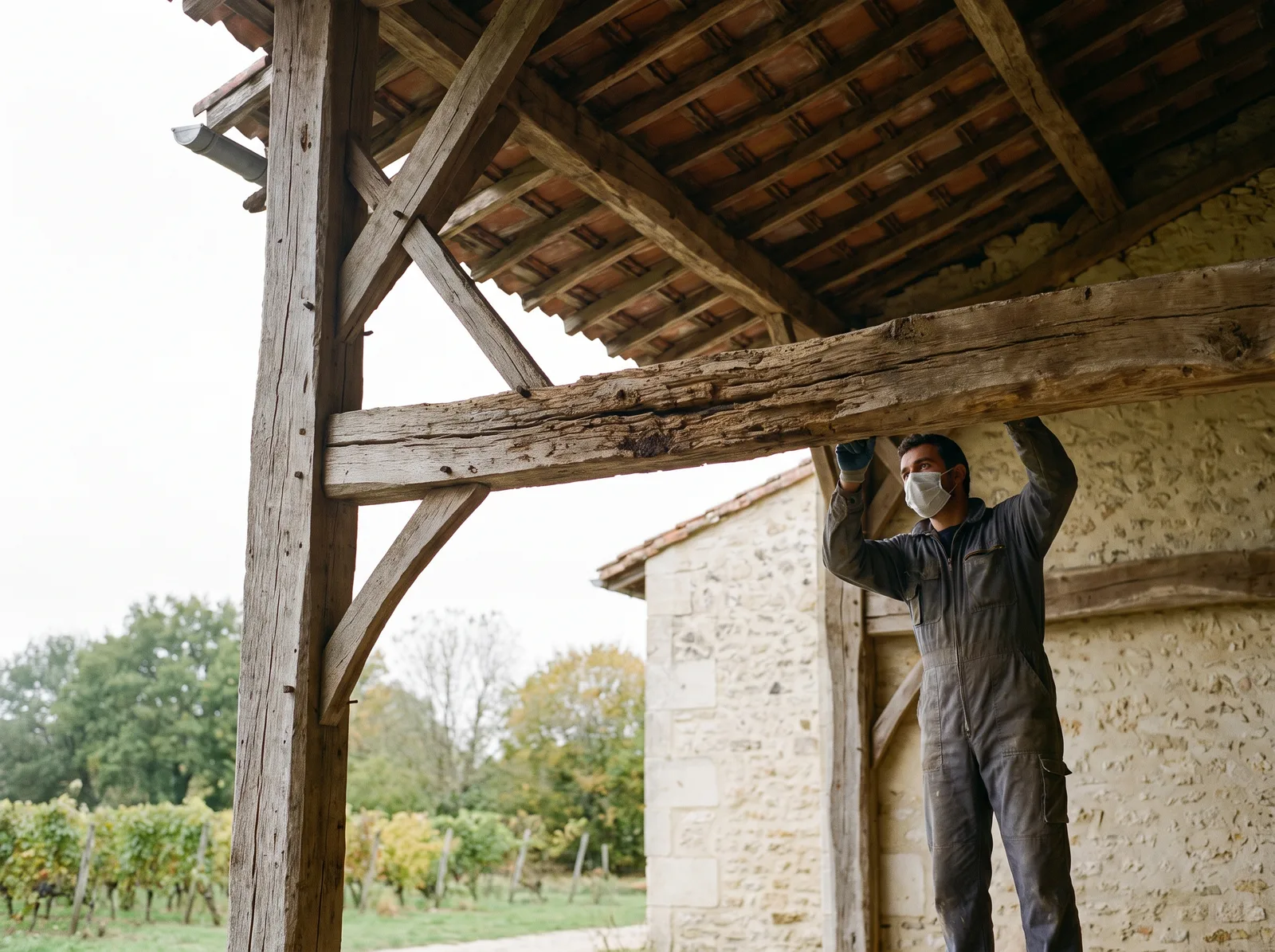 Bati'bat à Traitement et bois attaqué