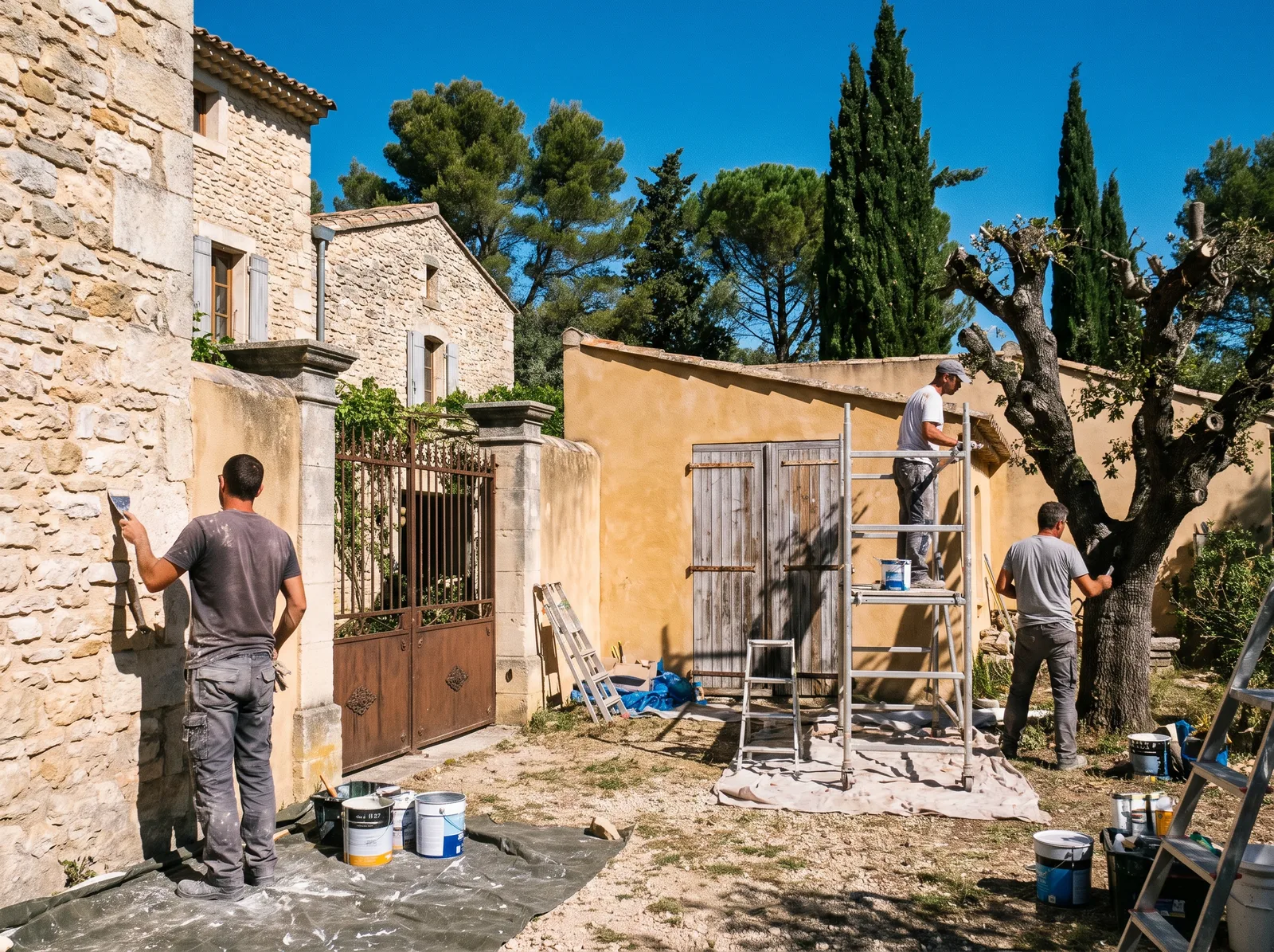 Mise en peinture de volets à Bagnols-sur-Cèze