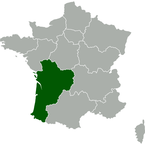 Carte des zones d'intervention de Ets Pro Arboriste en Gironde