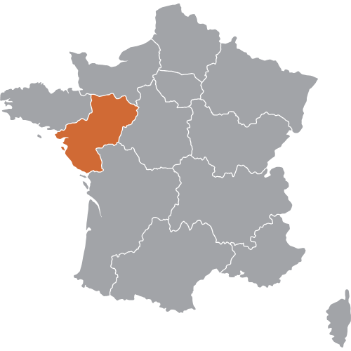 Carte des zones d'intervention de GROS BOIS RENOVATION en Maine-et-Loire