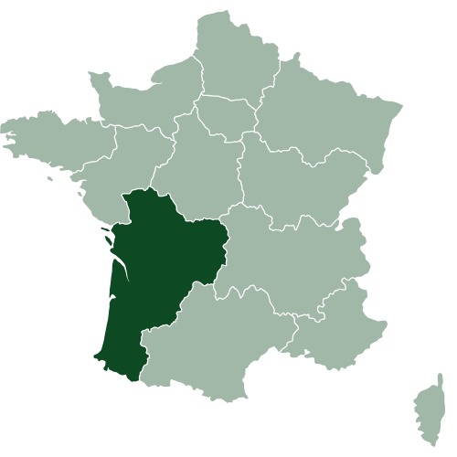 Carte des zones d'intervention de H.J HABITAT en Gironde