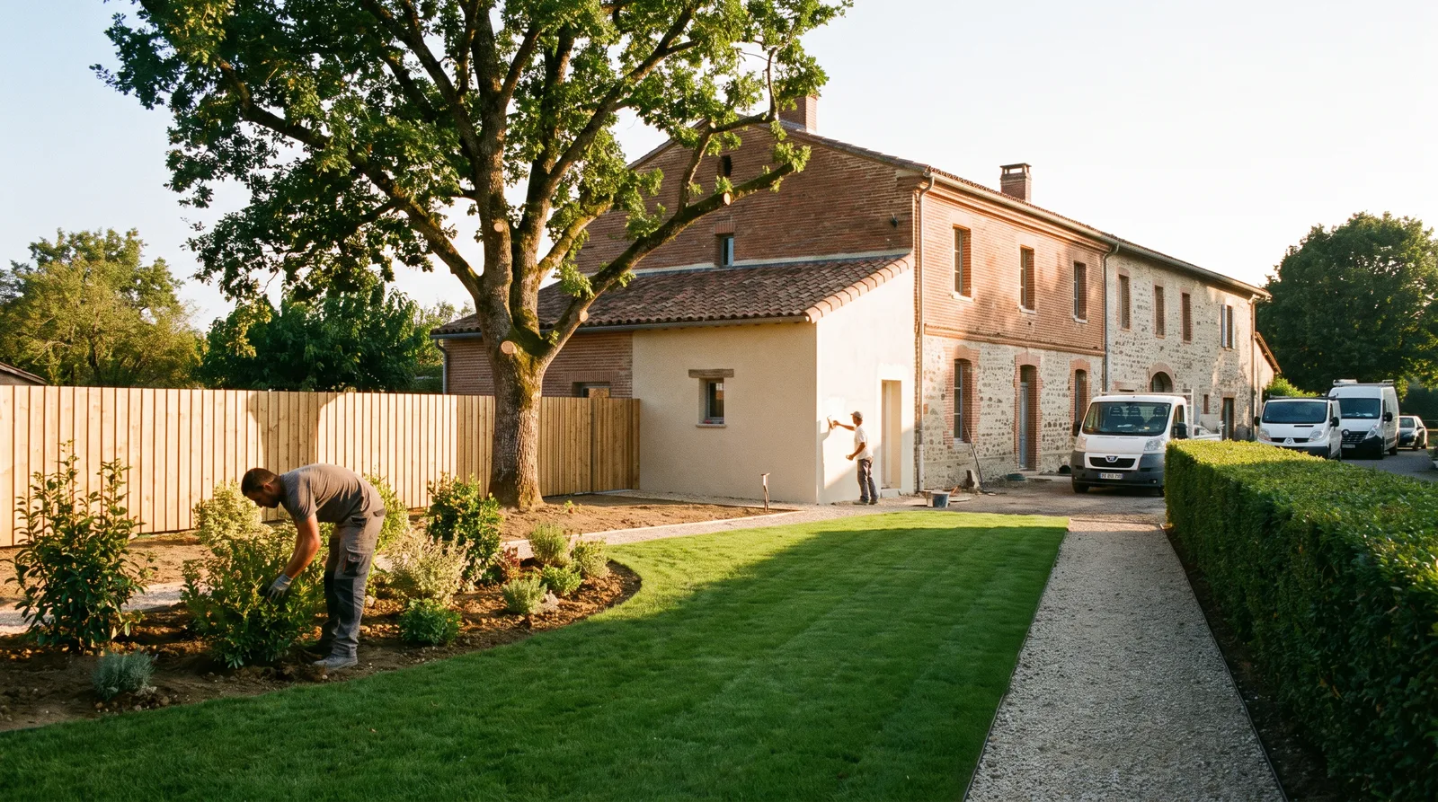Chantier extérieur mené par JgArtisan près de Miremont