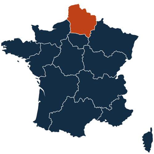 Carte des zones d'intervention de LF Couverture en Bretagne