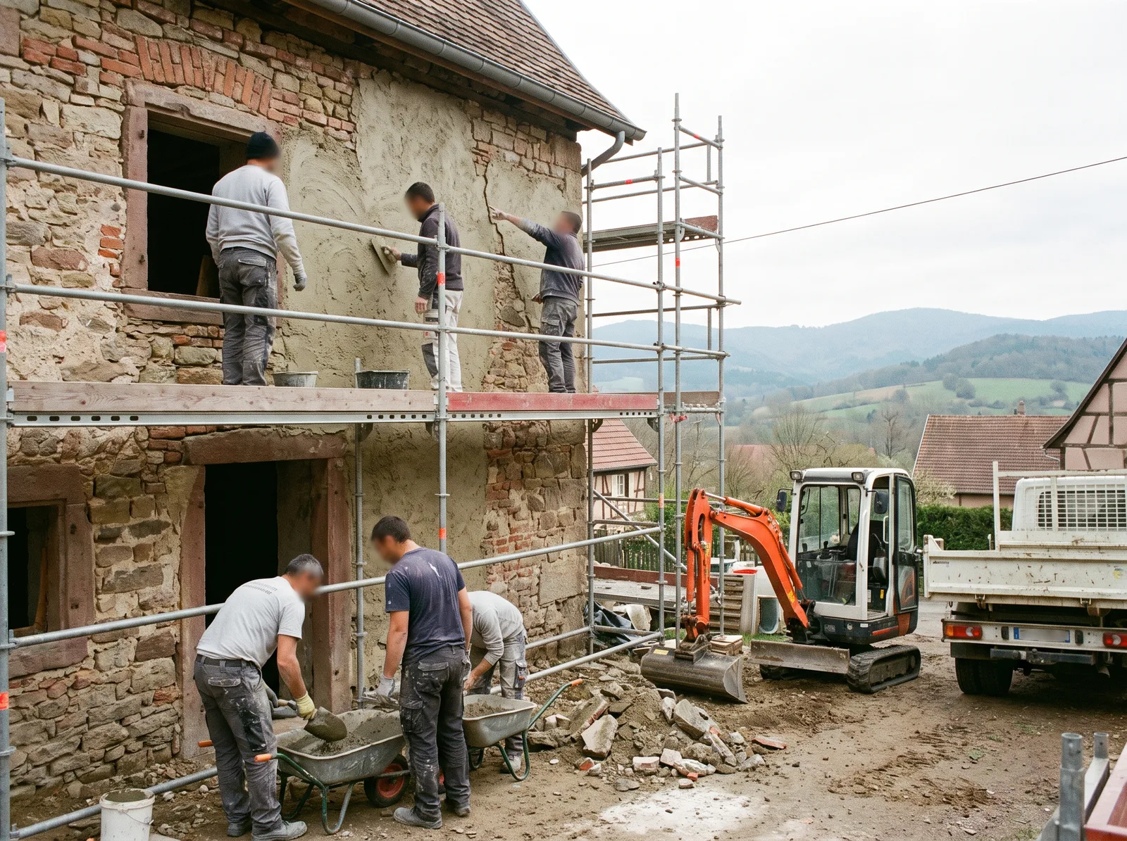 Maçon & Terrassier d'Alsace à Enduit de façade et ravalement