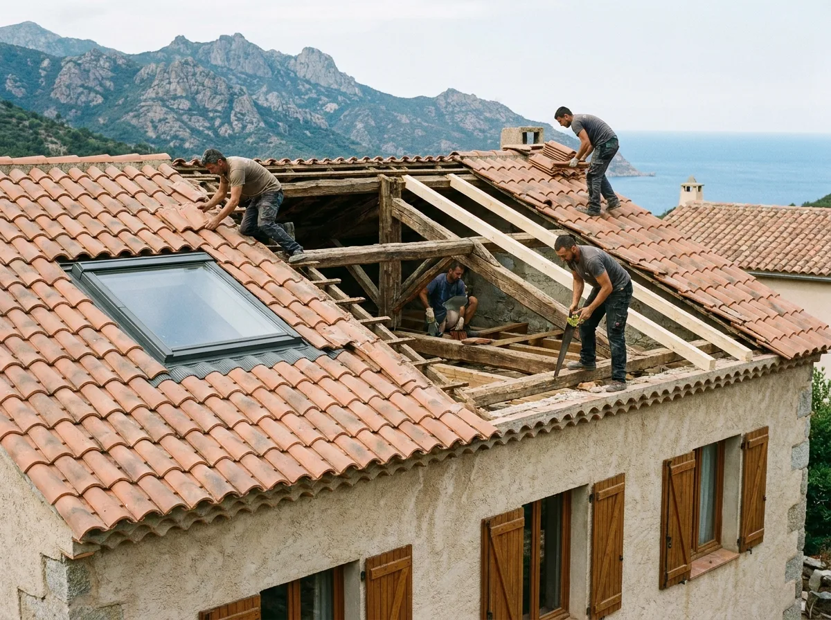 Illustration de rénovation de couverture
