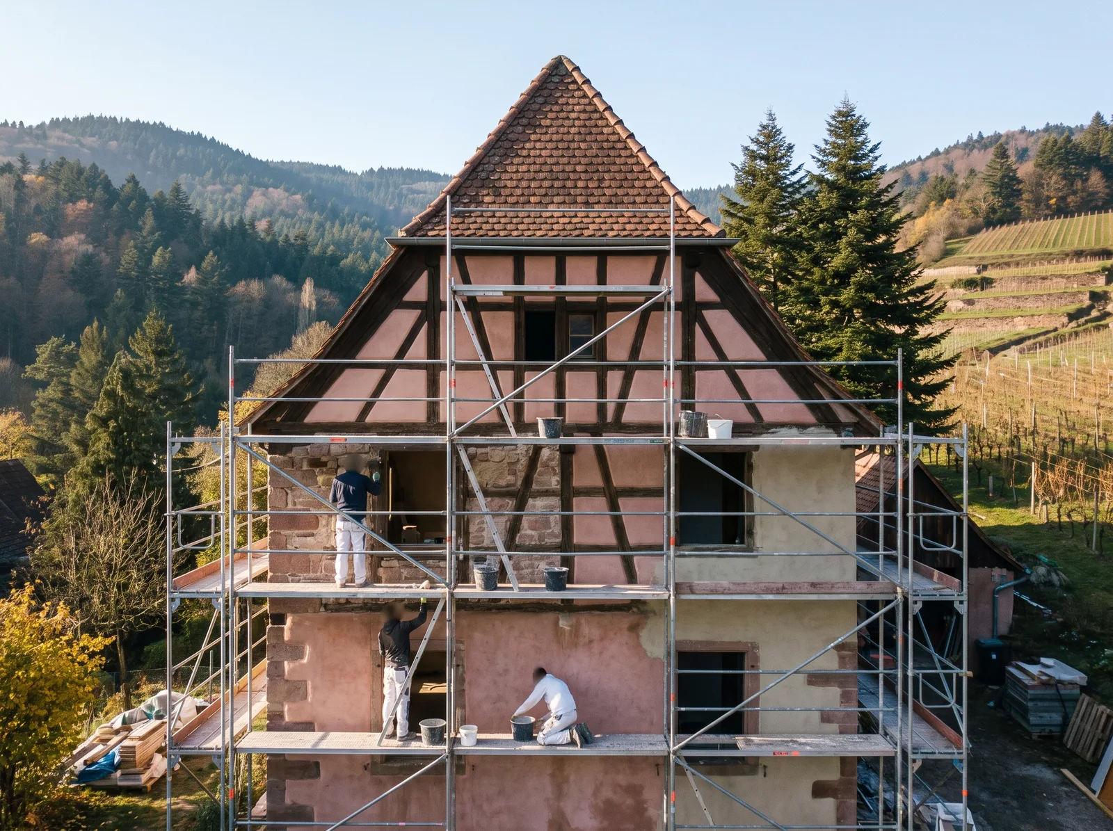 Ravalement de façade par Nova Toiture à Vieux-Thann