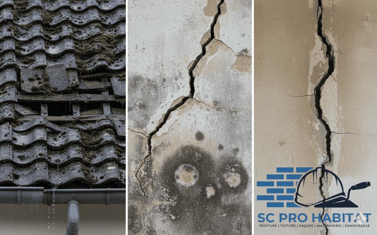 Problèmes toiture façade maçonnerie SC PRO HABITAT Haute-Garonne