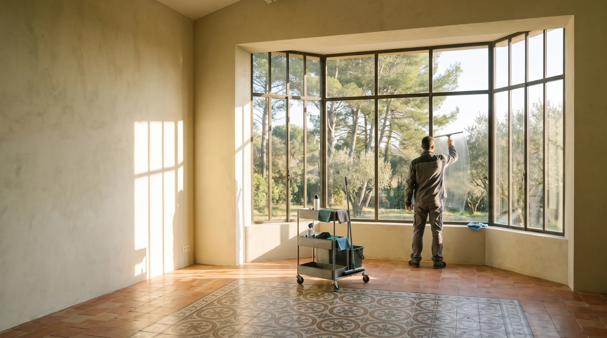 Intervention de nettoyage dans une villa provençale, Pays d'Aix