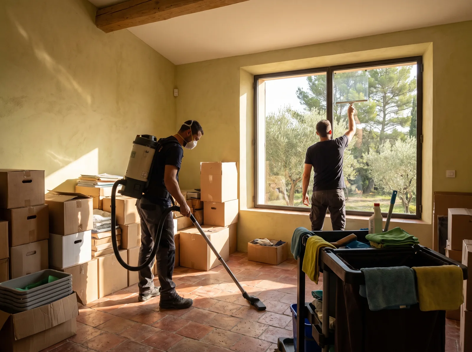 Remise en état d'un logement encombré, tri et évacuation