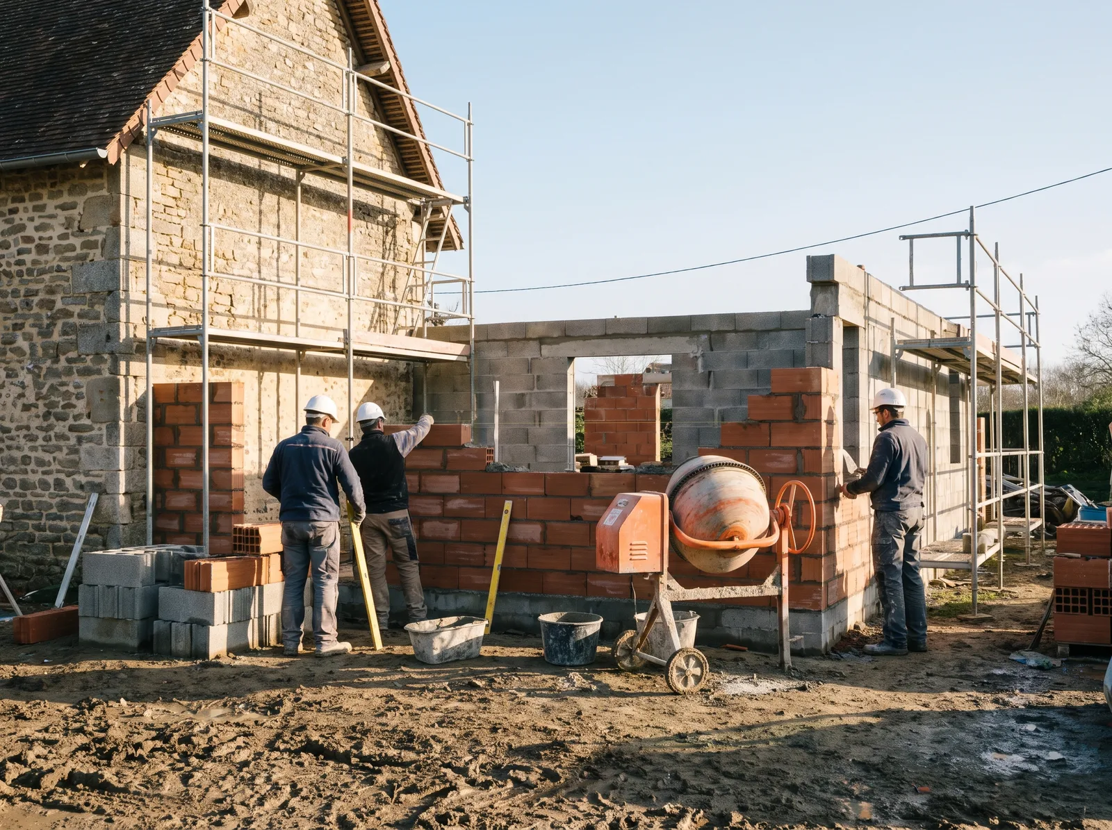 Construction de murs et cloisons · Maçonnerie Candau