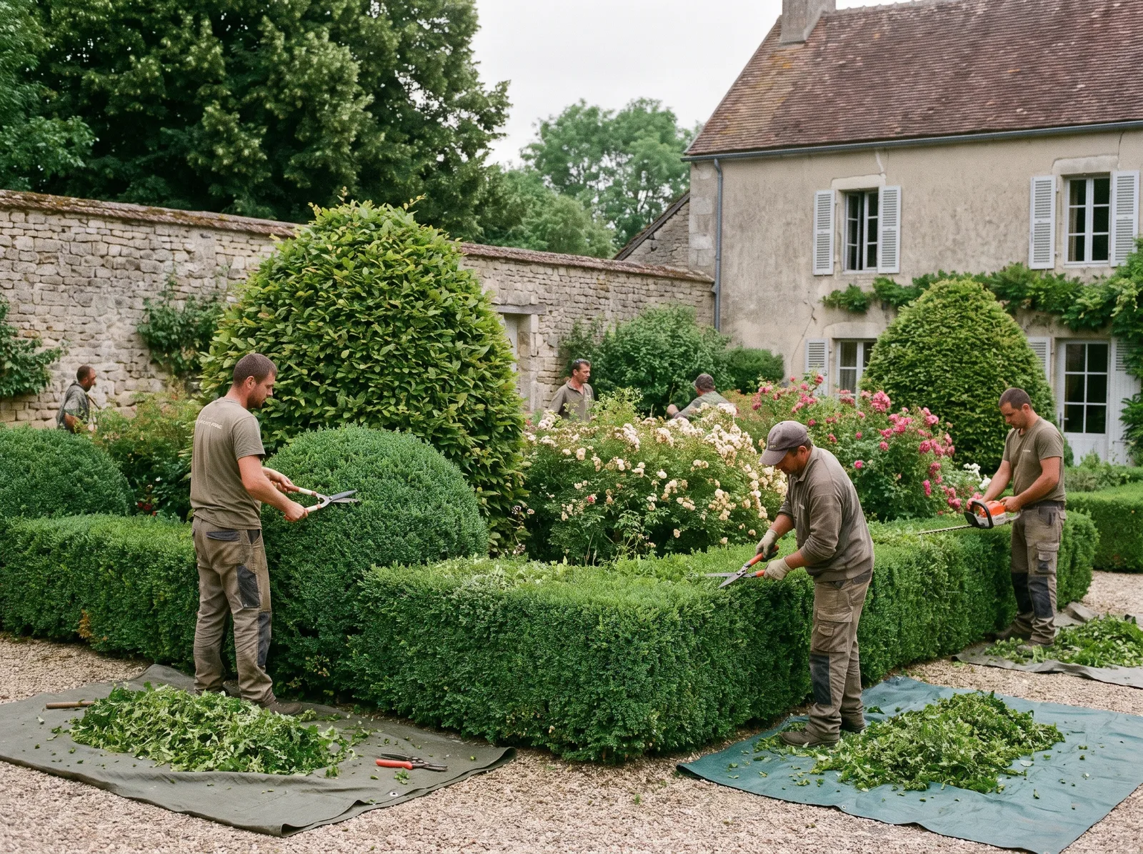 Taille de haies et d'arbustes · Les Jardins d'Ossau