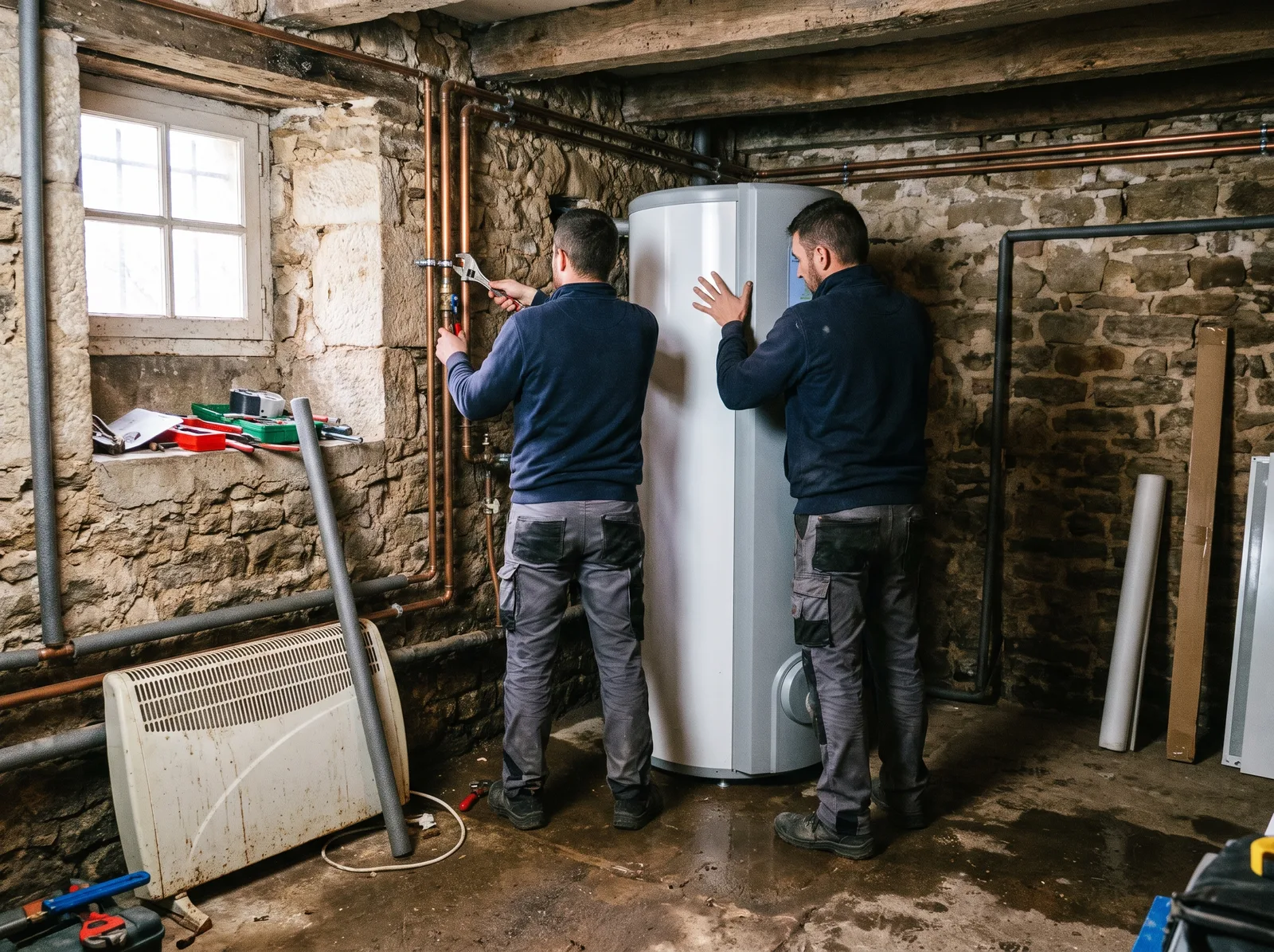 Installation de chauffe-eau · Plomberie Bareilles