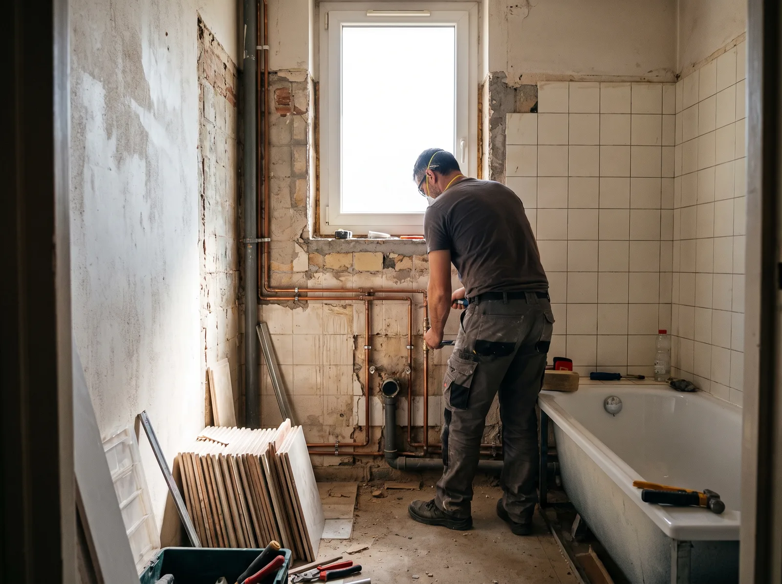 Rénovation de salle de bain · Plomberie Bareilles